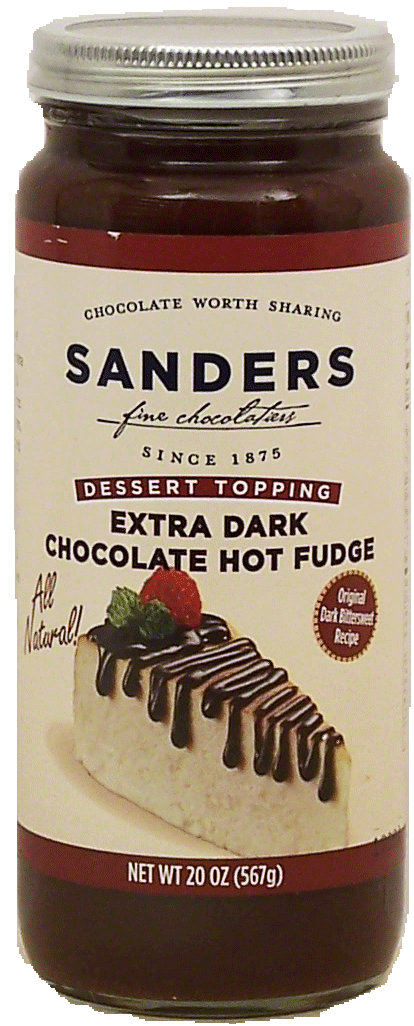 Sander's  Extra Dark Chocolate Hot Fudge (original dark bittersweet recipe) fudge dessert topping Full-Size Picture